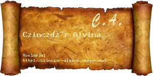 Czinczár Alvina névjegykártya